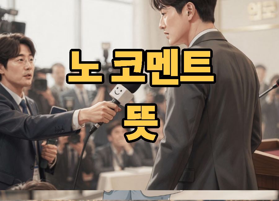 노 코멘트 뜻