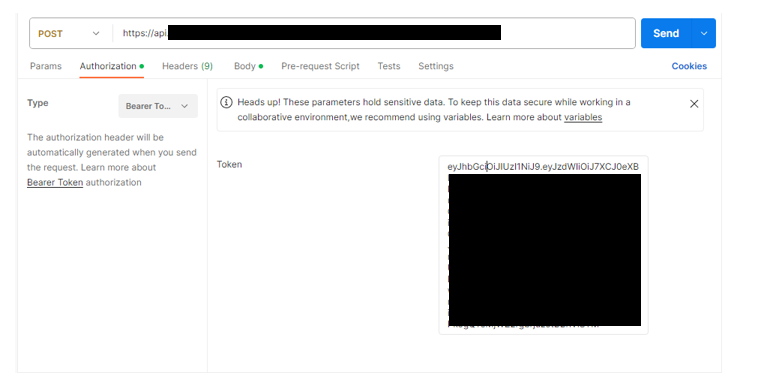 포스트맨 Bearer Token 넣는법