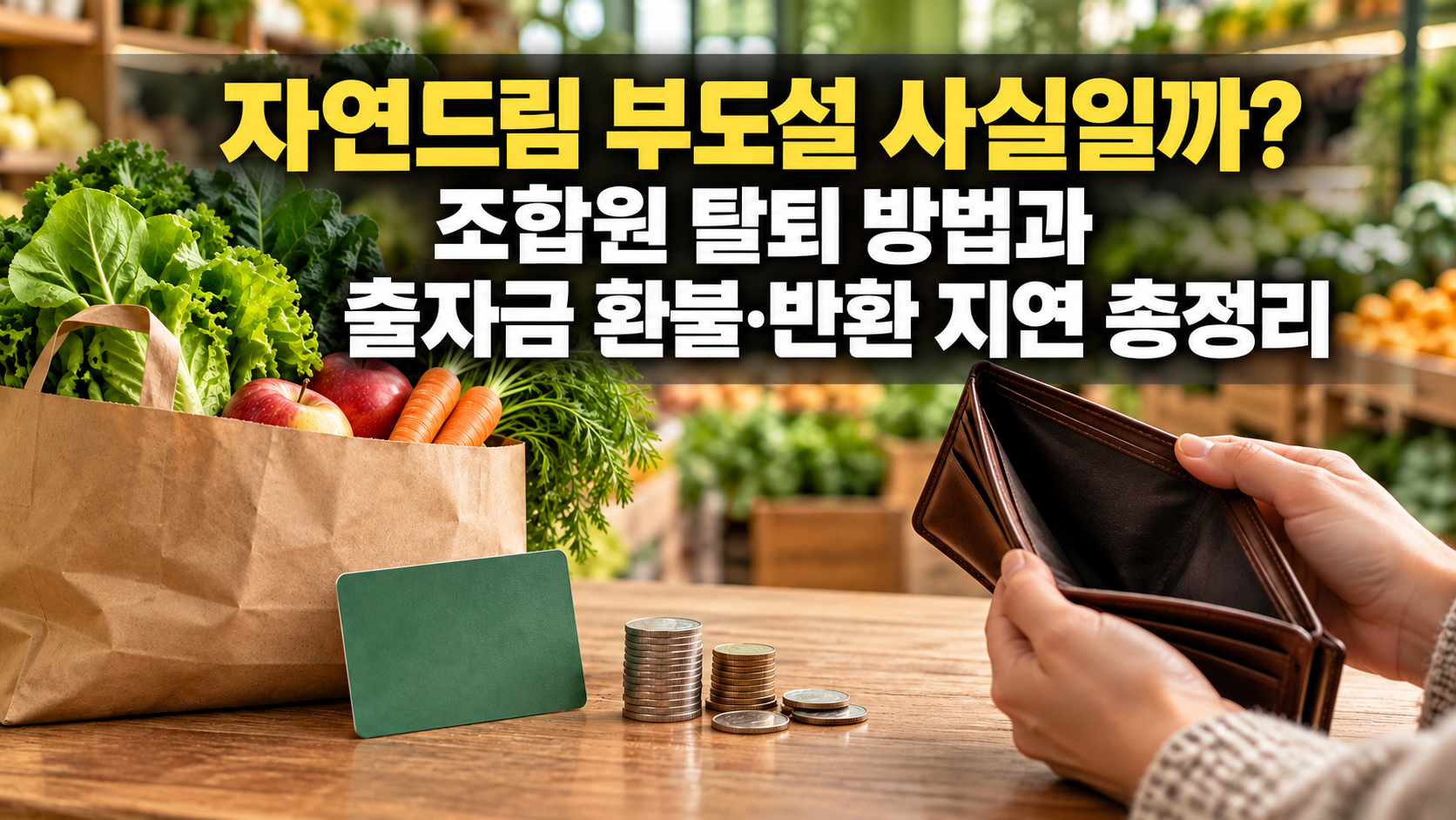 자연드림 부도설 사실일까? 조합원 탈퇴 방법과 출자금 환불&middot;반환 지연 총정리 관련 사진