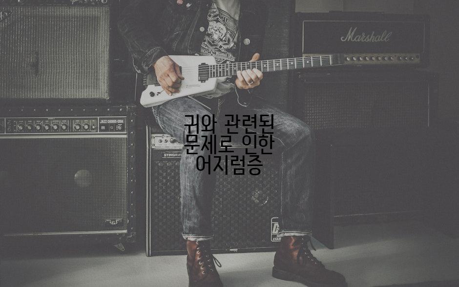 귀와 관련된 문제로 인한 어지럼증
