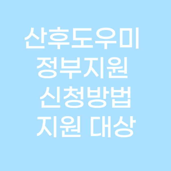 산후도우미 정부지원 사진