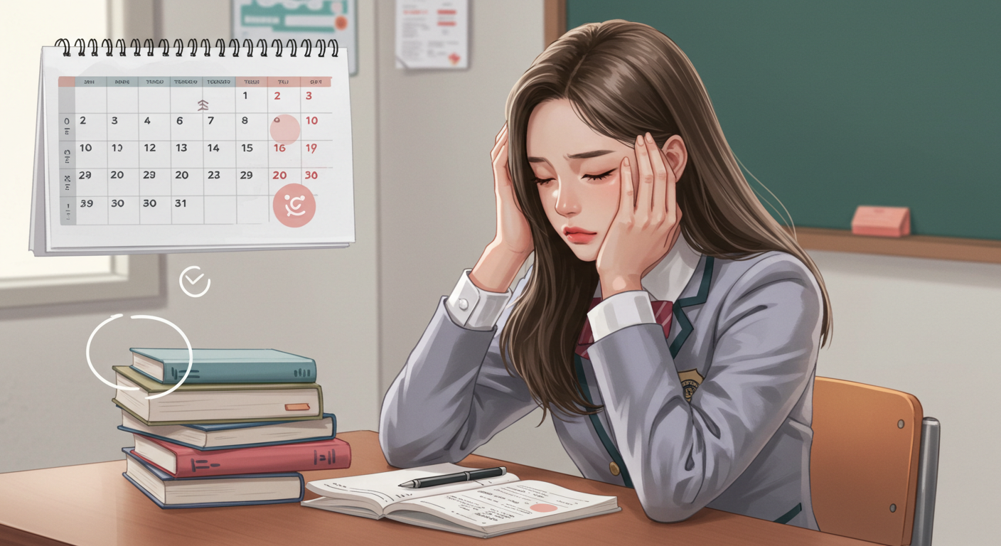 시험기간 스트레스가 생리에 미치는 영향