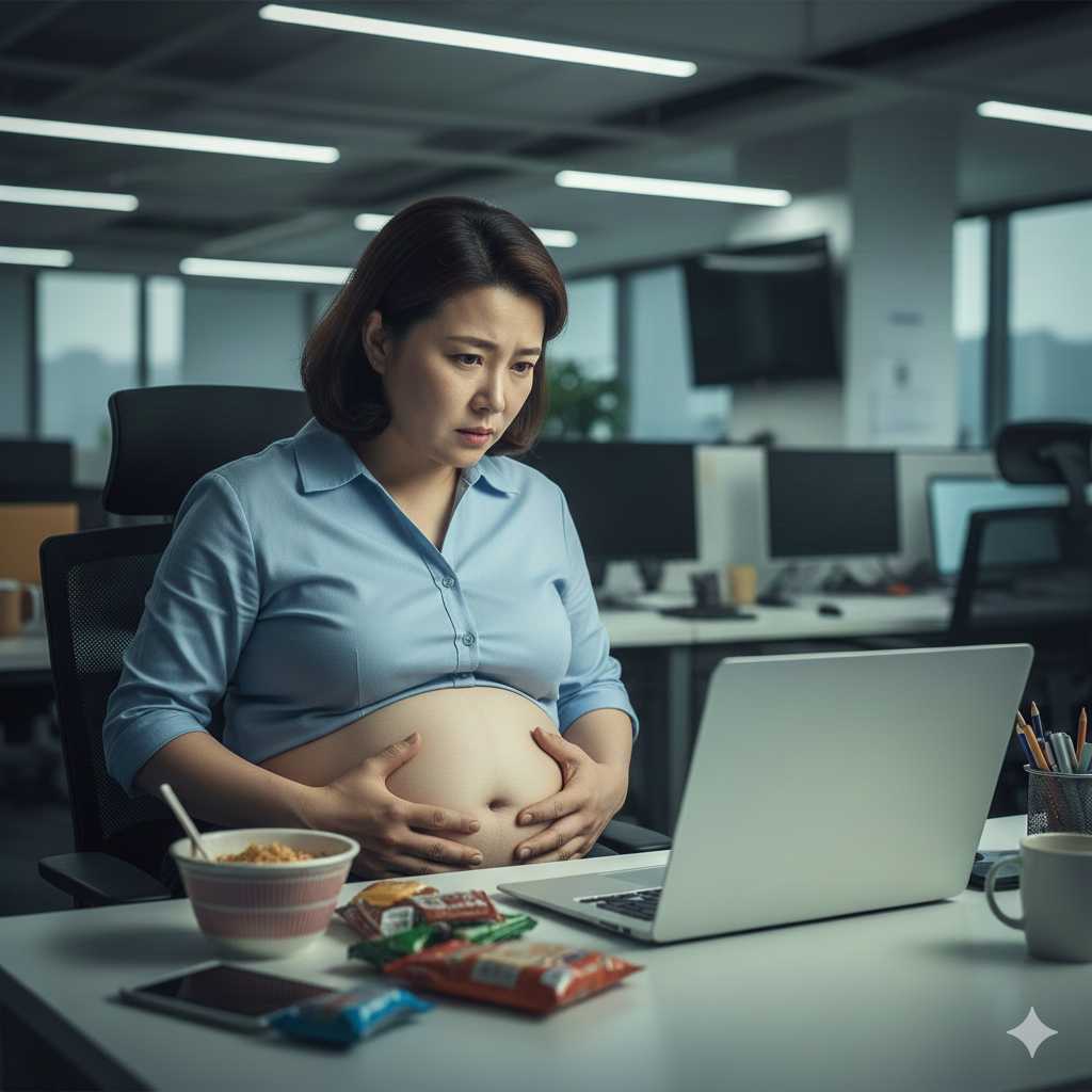 직장인 뱃살 - 사진