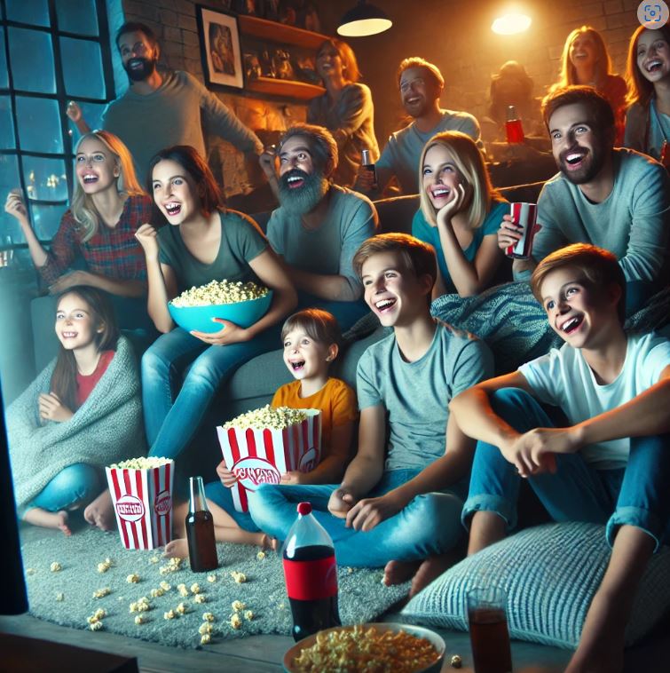 애니영화 보는 모습