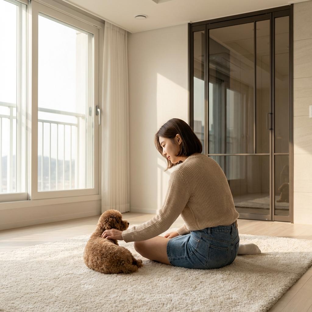 강아지 분리불안 완화에 도움 되는 중문의 심리적 효과