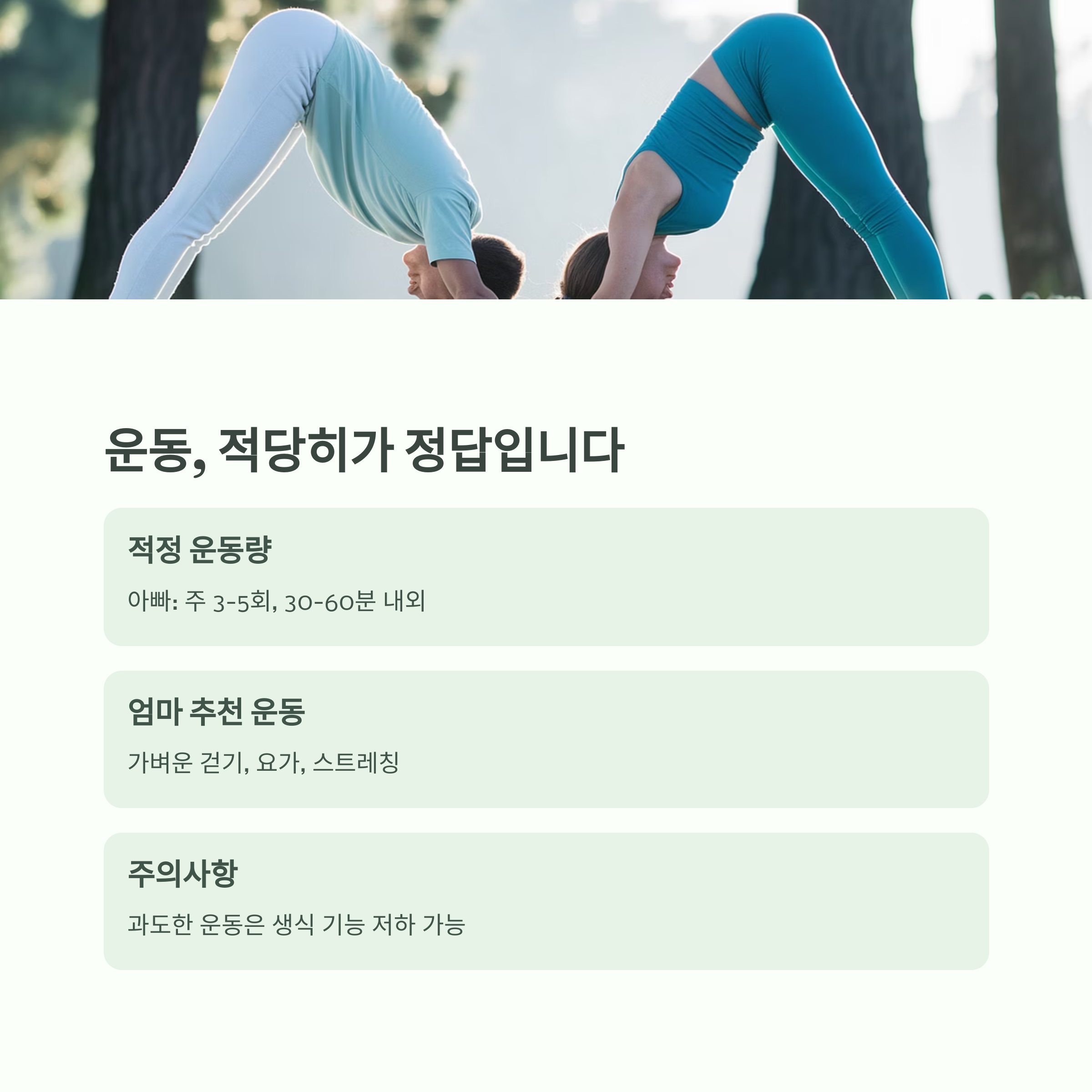 임신 준비 – 적정 운동법 안내