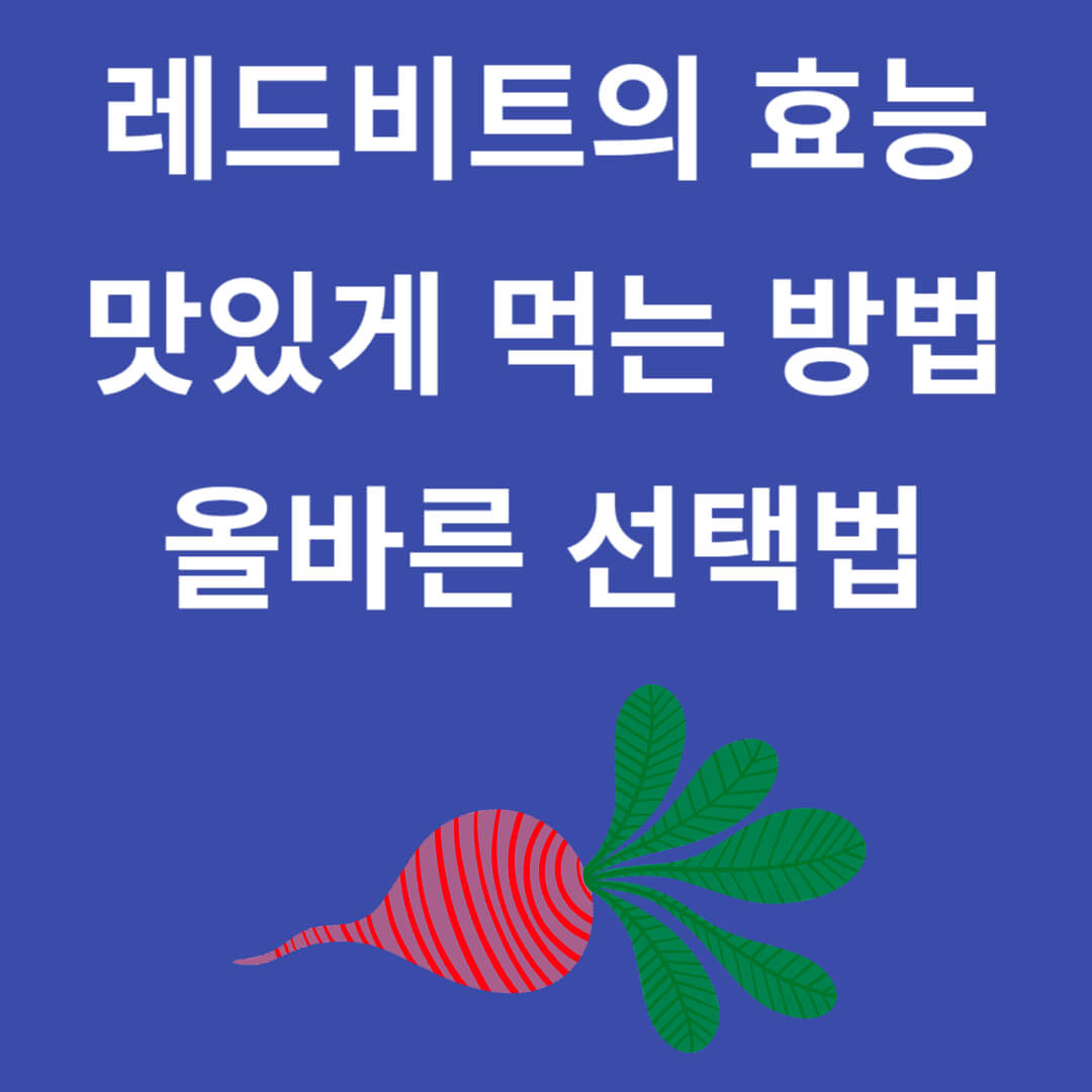 레드비트의 효능과 맛있게 먹는 법, 올바른 선택 법