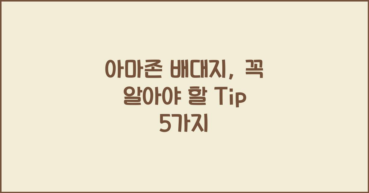 아마존 배대지