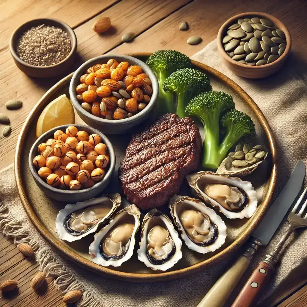 굴 호박씨 병아리콩 소고기 요리