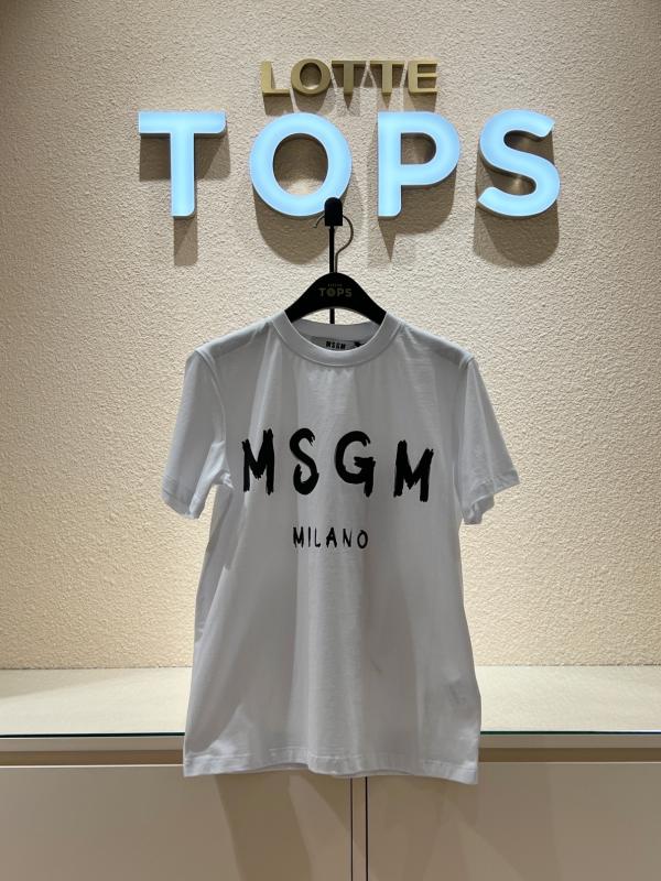 MSGM 브러쉬드 로고 반팔티 1XMGM5TS200