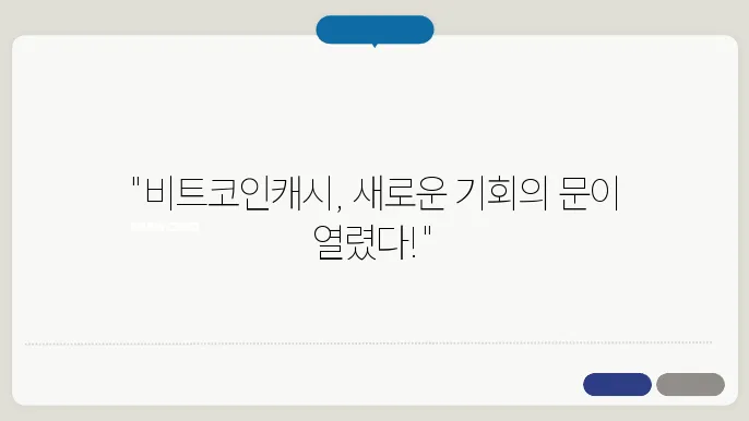 비트코인캐시 코인 (Bitcoin Cash, BCH) 시세, 전망 및 목표가