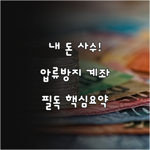 소중한 생계비 지키는 압류방지 전용계..
