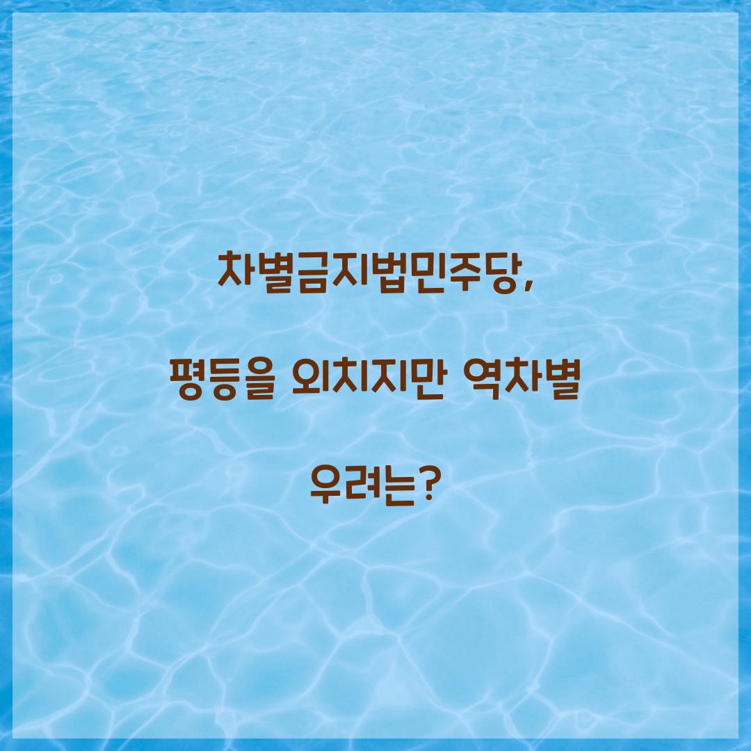 차별금지법민주당