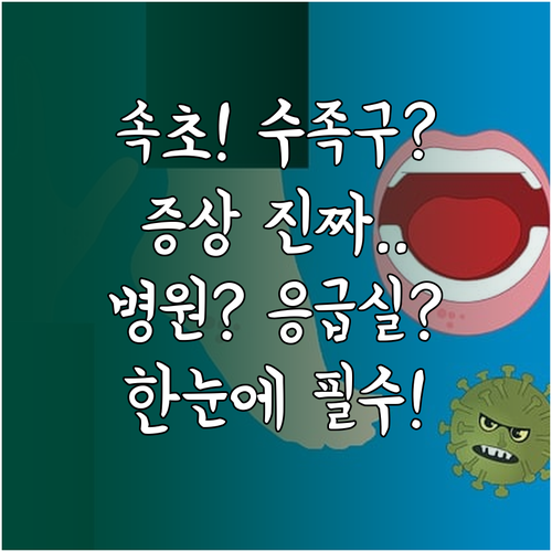 속초 수족구 증상부터 병원 응급실까지..