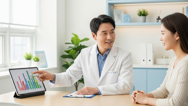 알부민 효능, 검사결과 설명 장면