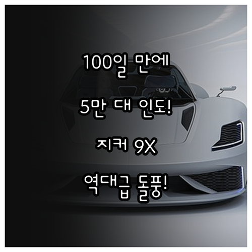 지커 9X 출시 100일 만에 5만 ..