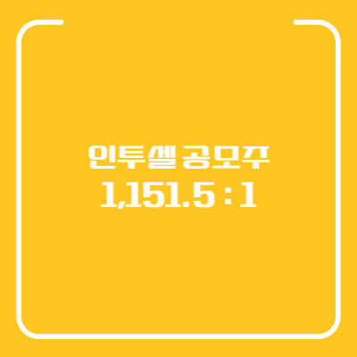 인투셀 공모주