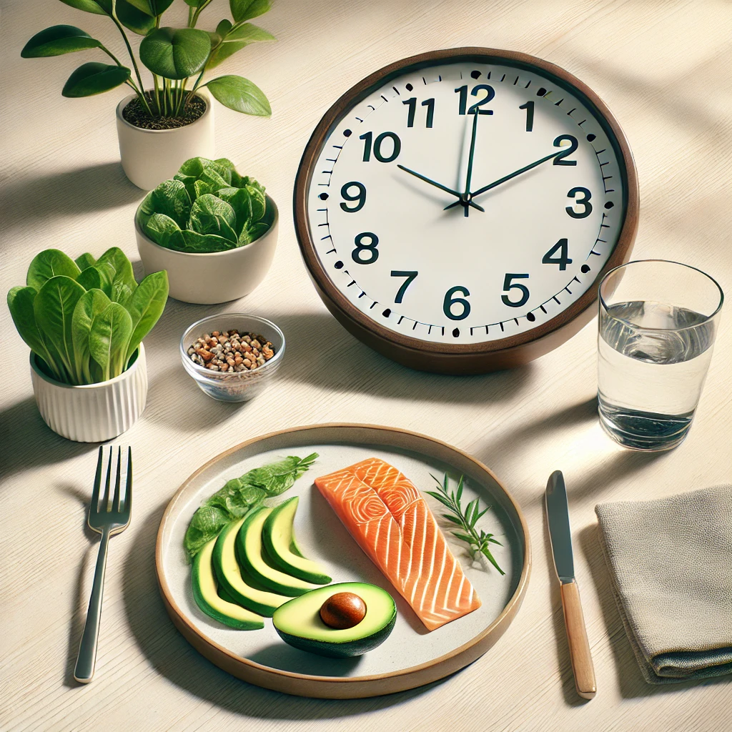 간헐적 단식의 시각적 개념 이미지