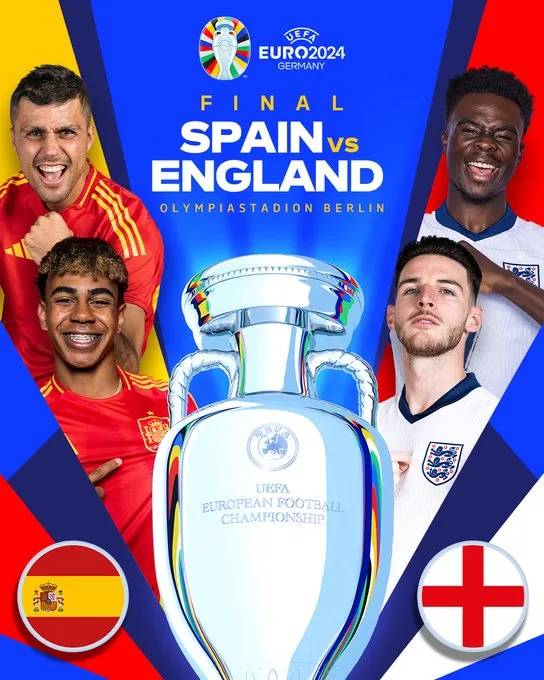 UEFA 유로 2024 결승전 스페인 vs 잉글랜드 생중계 시청 방법