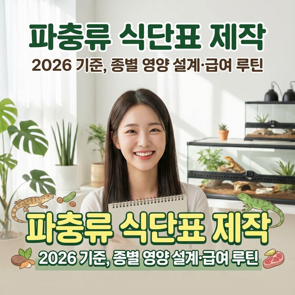 파충류 식단표 제작 2026 기준 | 종별 영양 설계·급여 루틴