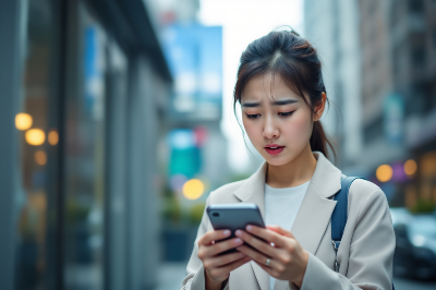 핸드폰-요금을-확인하는-여성