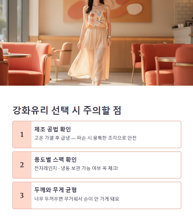 강화유리 선택 시 주의할 점