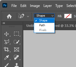 패스 옵션1 : Shape