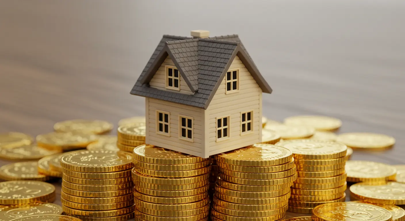 청년주택드림통장과 청년우대형 청약통장을 통해내집마련을 이루는 상징하는 돈위의 집 이미지