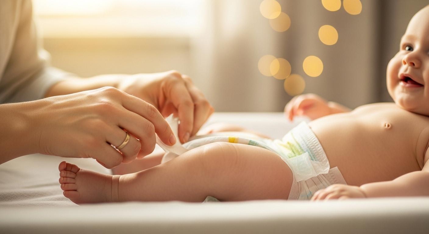 기저귀를 갈 때 좋은 느낌