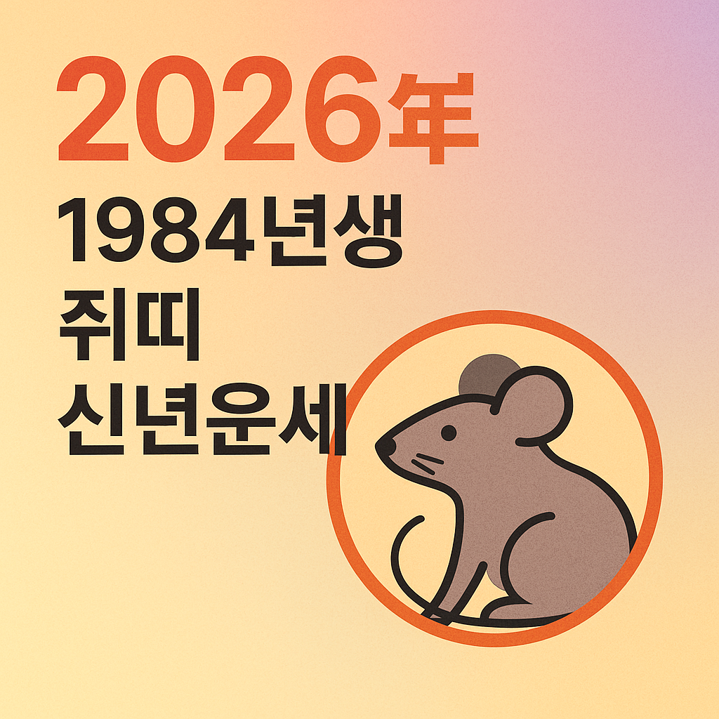 2026년 쥐띠 운세 - 사진