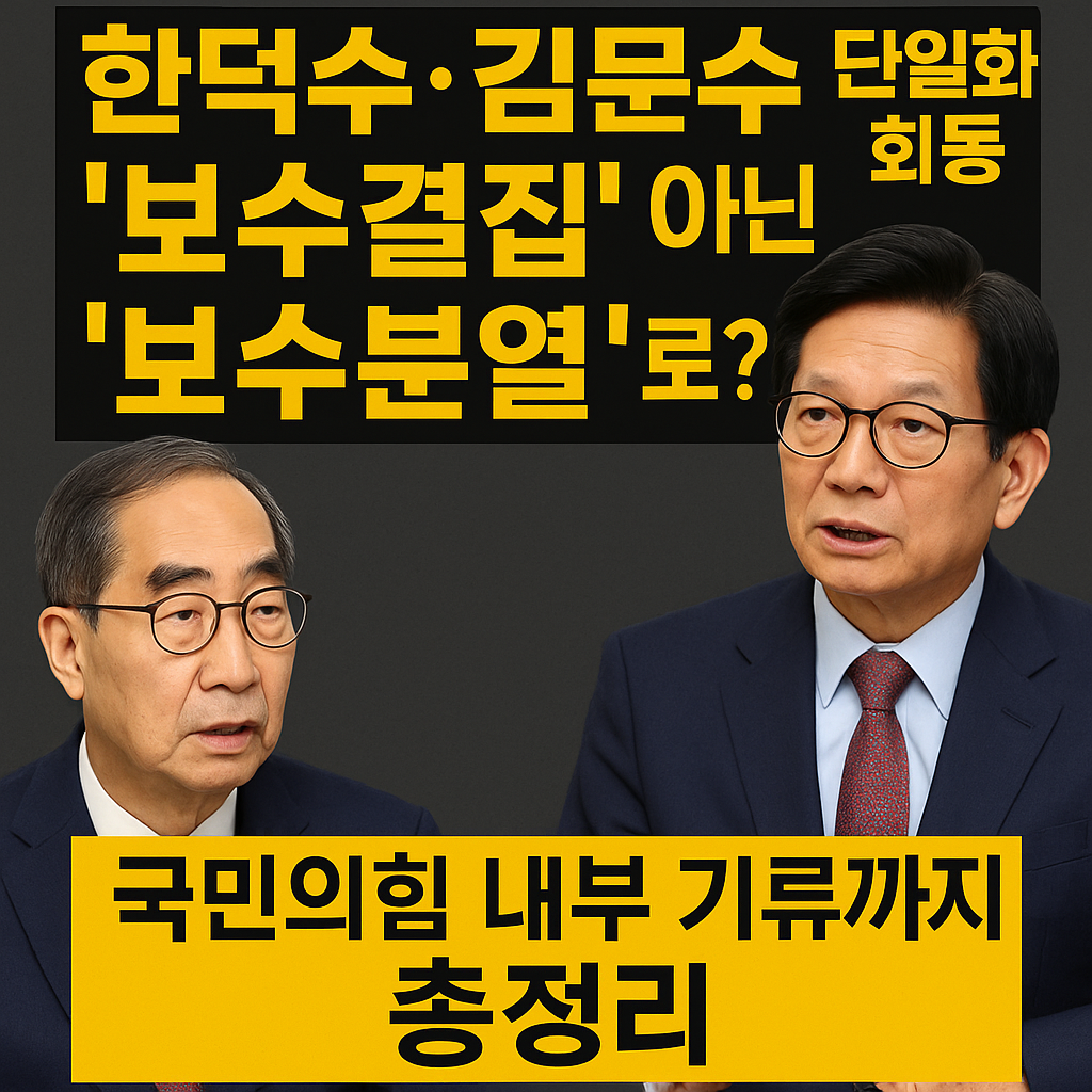 김문수 한덕수 회동 단일화 회동 지금까지 상황은?