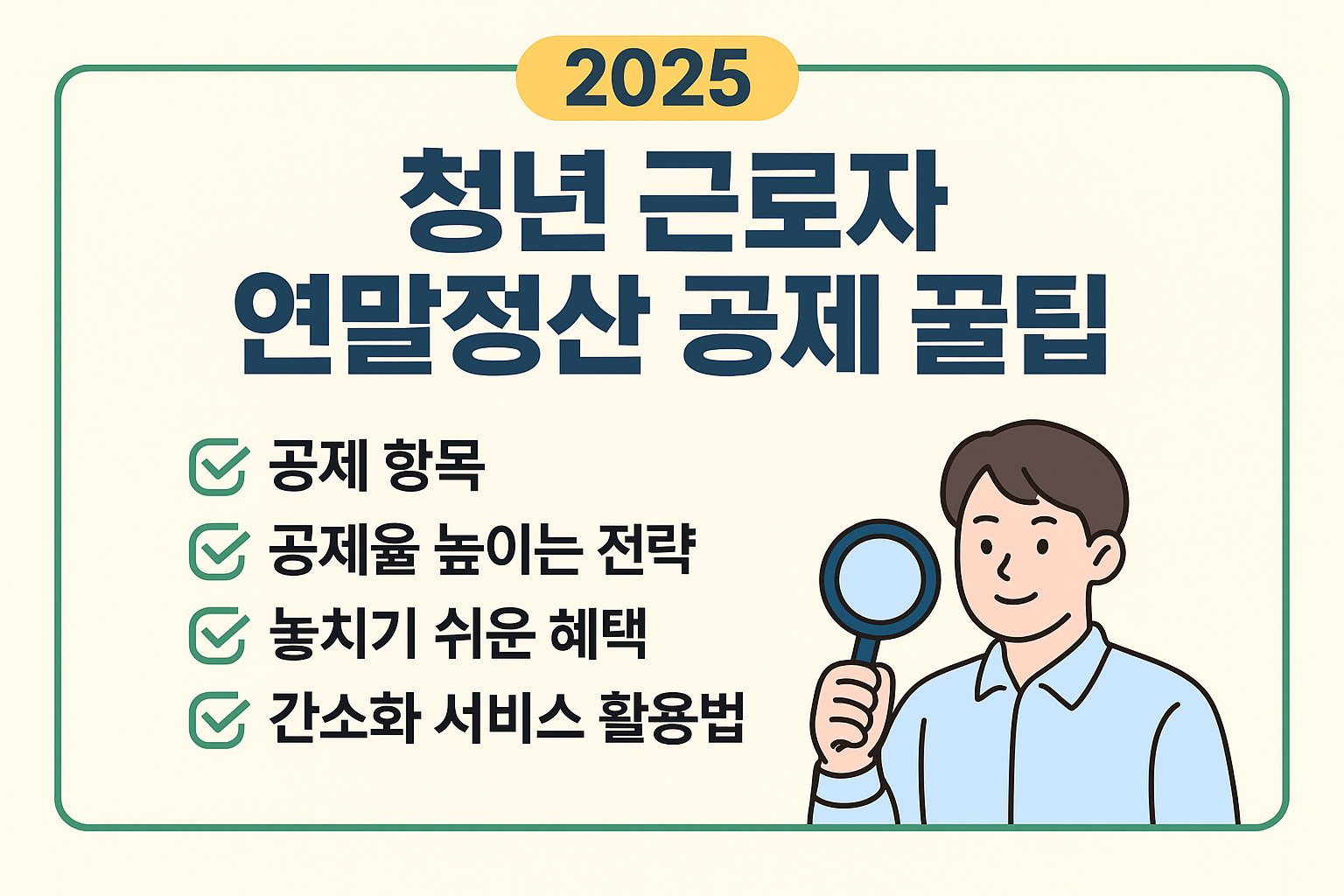 청년 근로자 연말정산 공제 꿀팁