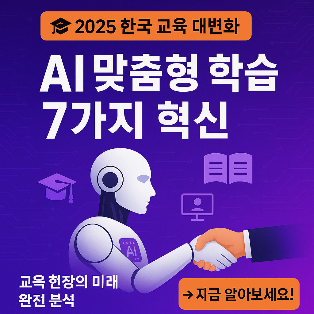 AI 맞춤형 학습 7대 혁신, 한국 교육 현장 완전 분석