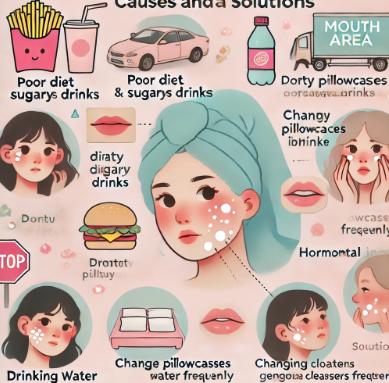 입가 트러블 원인과 해결법 이해를 돕기 위한 이미지