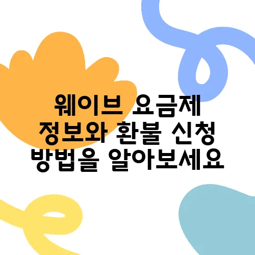웨이브 요금제 정보와 환불 신청 방법을 알아보세요