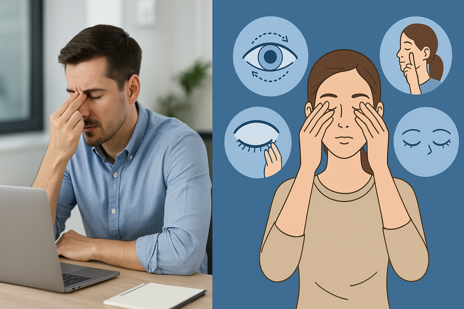 눈 피로 해소 스트레칭 방법 총정리!