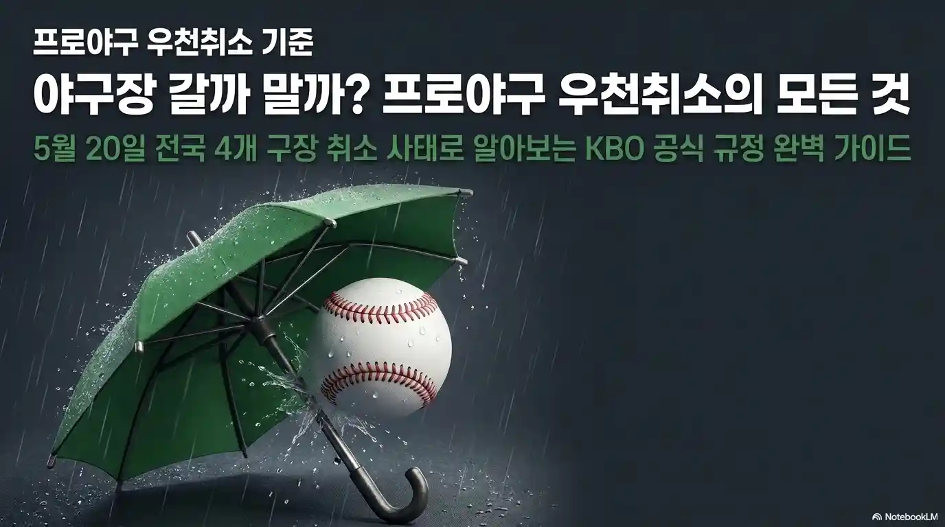 프로야구 우천취소 기준 총정리 글의 썸네일