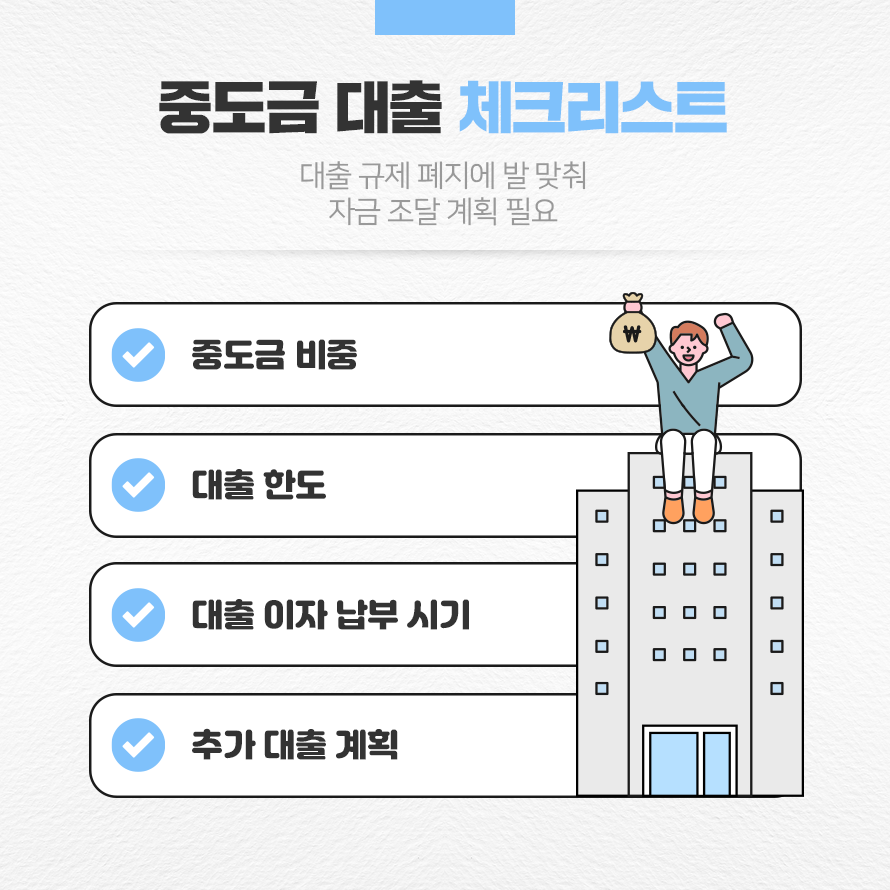 중도금 대출 체크리스트