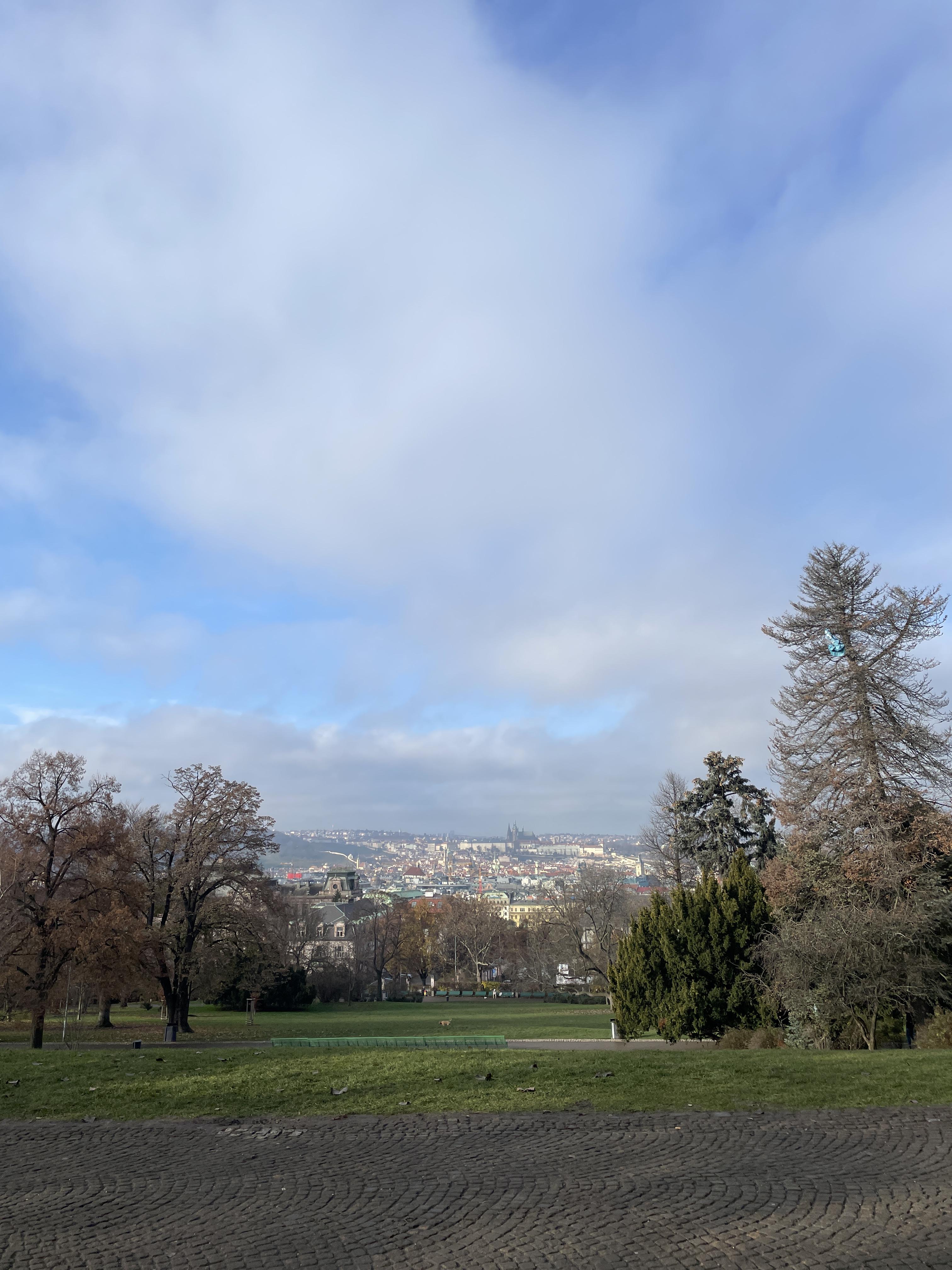 프라하성 언덕 뷰