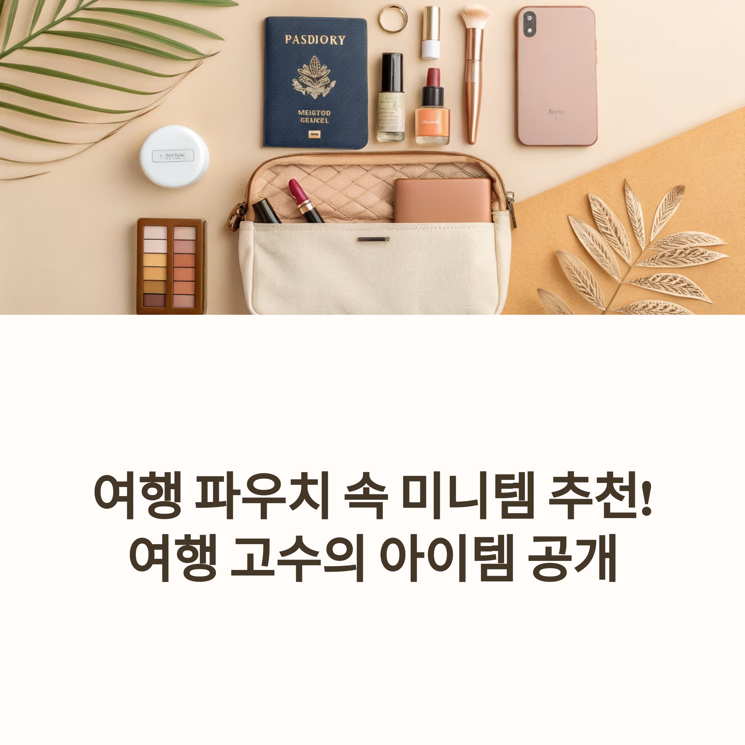 여행 파우치 속 미니템 추천