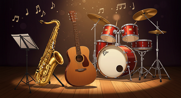 악기(색소폰 기타 드럼)