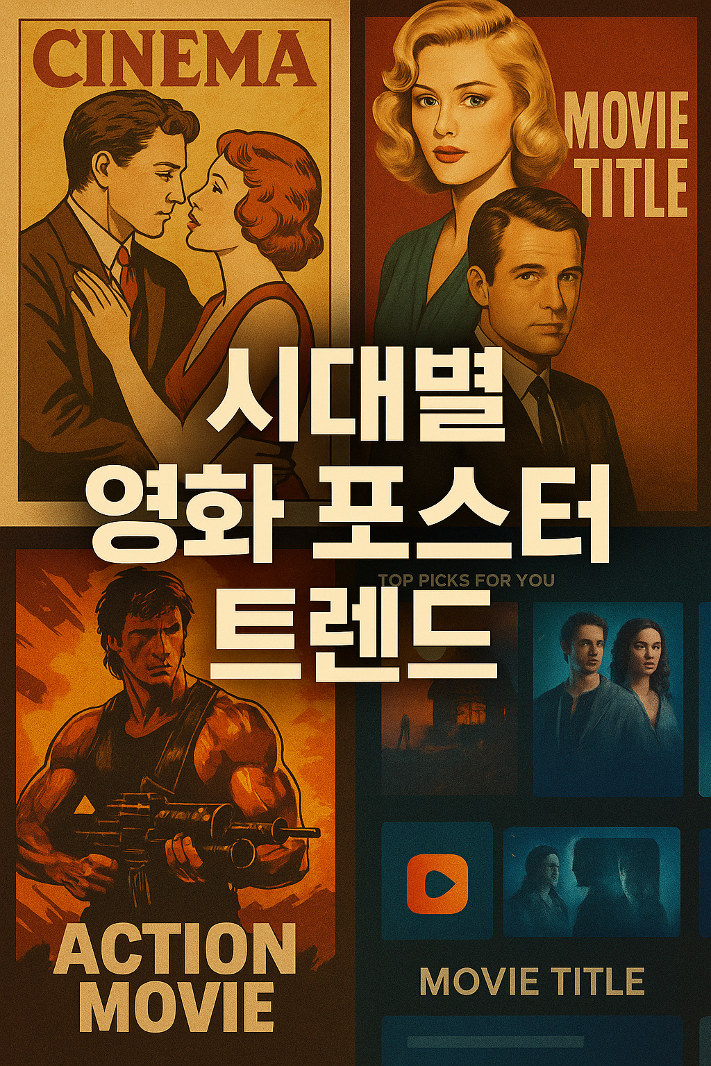 시대별 영화 포스터 트렌드 변천사: 1920년대부터 디지털 스트리밍 시대까지 한눈에 정리 관련 사진