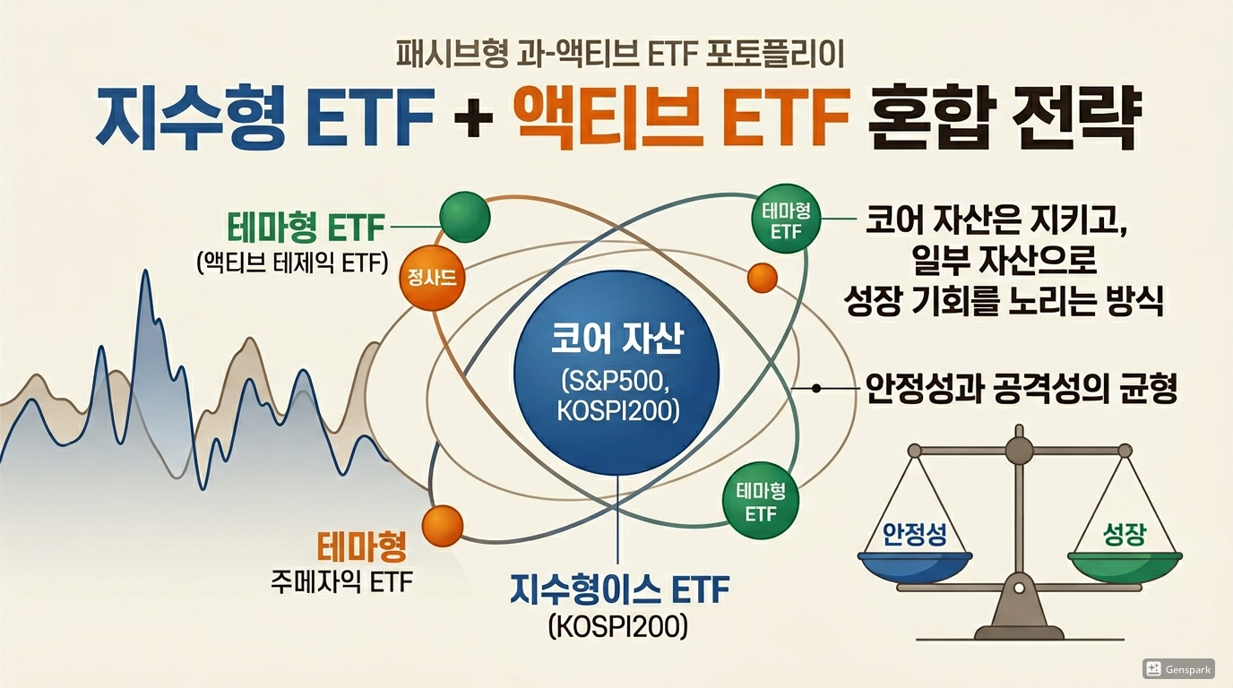 지수형 ETF + 액티브 ETF 혼합 전략 활용법