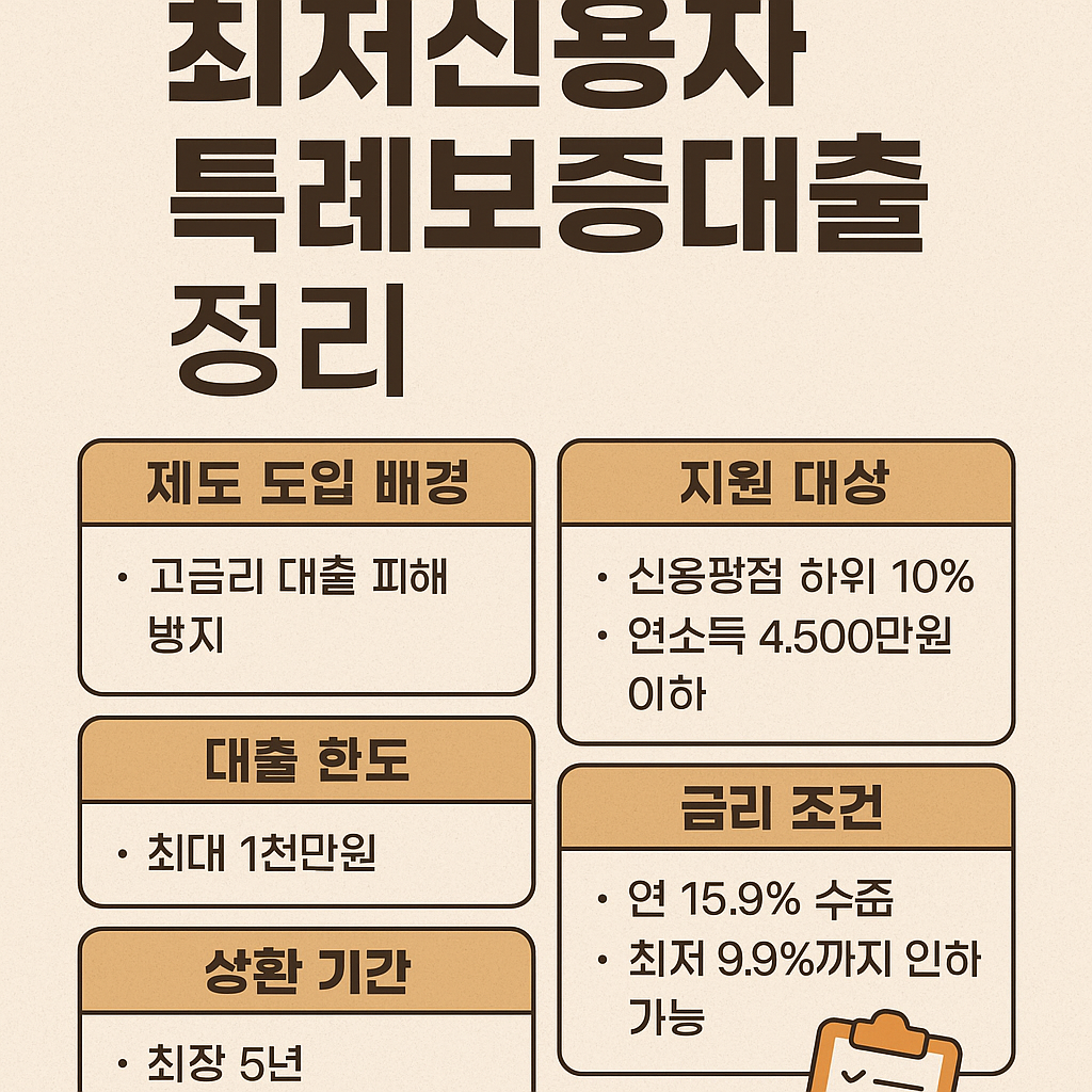 최저신용자 특례보증 대출