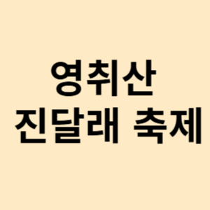 영취산 진달래 축제