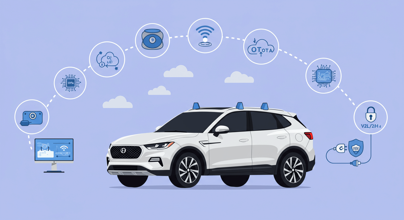 첨단기능: 자율주행, 인포테인먼트, 소프트웨어 정의