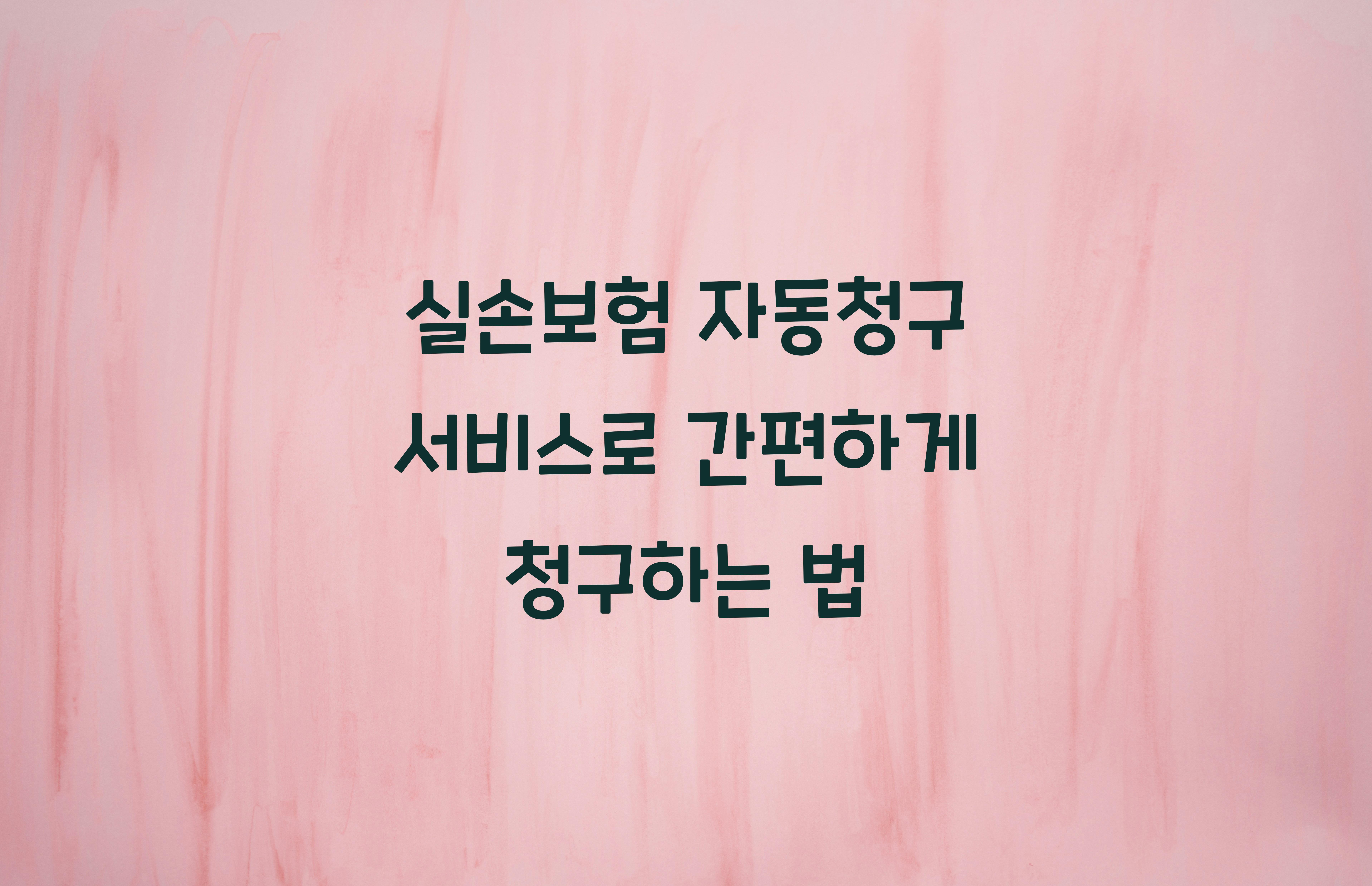 실손보험 자동청구 서비스