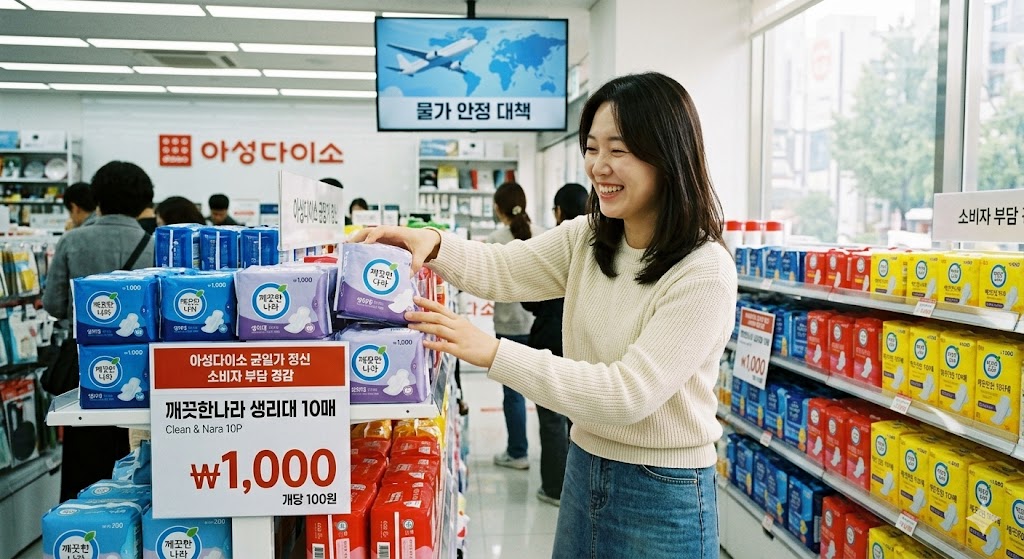 다이소 '100원 생리대' 괜찮을까 언제부터 살 수 있나 이재명 대통령 지시사항