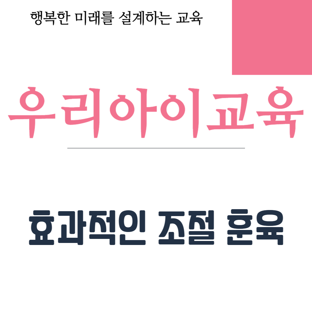 효과적인 조절 훈육
