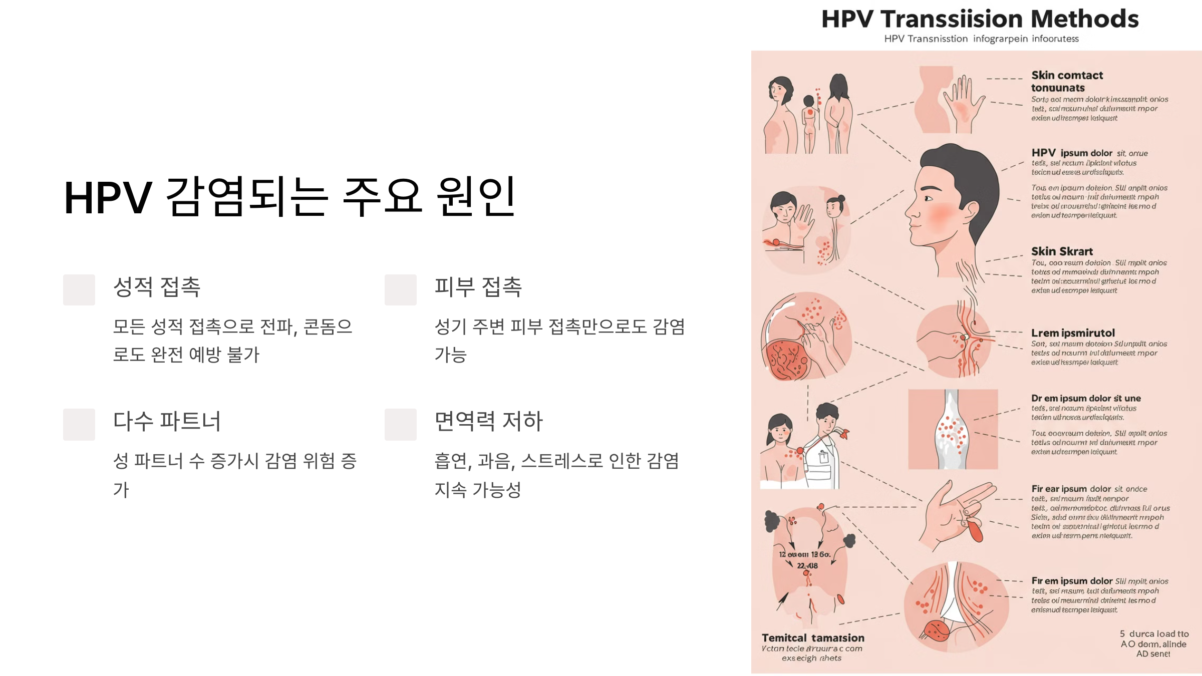 HPV 감염되는 주요 원인